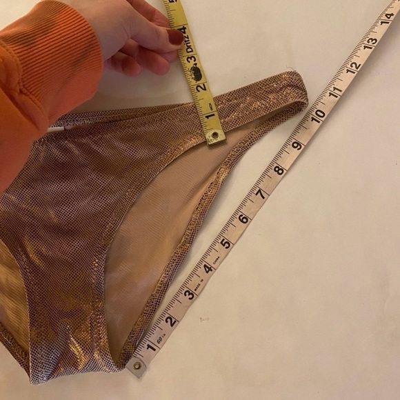 Solid & Striped Size Large Bronze Metallic Bikini Bottom - Picture 7 of 8
